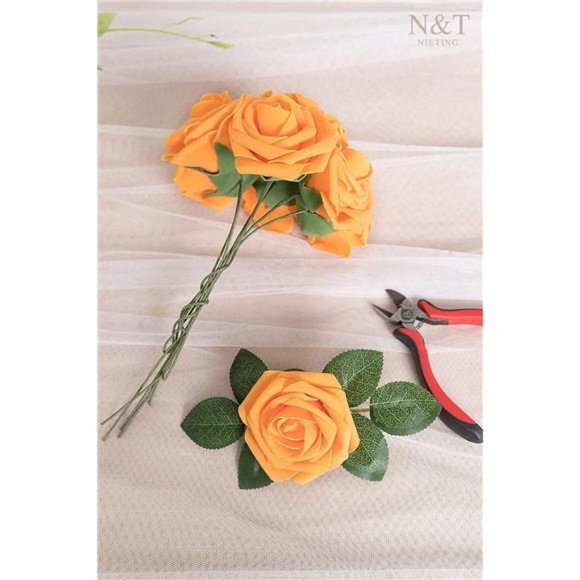 Artificial Flowers, Fake Flowers Roses Perfect for DIY Wedding Bridal Bouquets - Picture 6 of 6